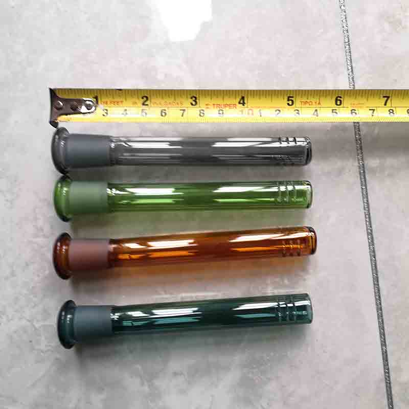 color Glass Downstem 18mm 14mm Down stem smoking Accessories Reducer Adapter 4 5 5.5Inch Nail Oil rigs Diffuser for water bongs Hookah Bubbler