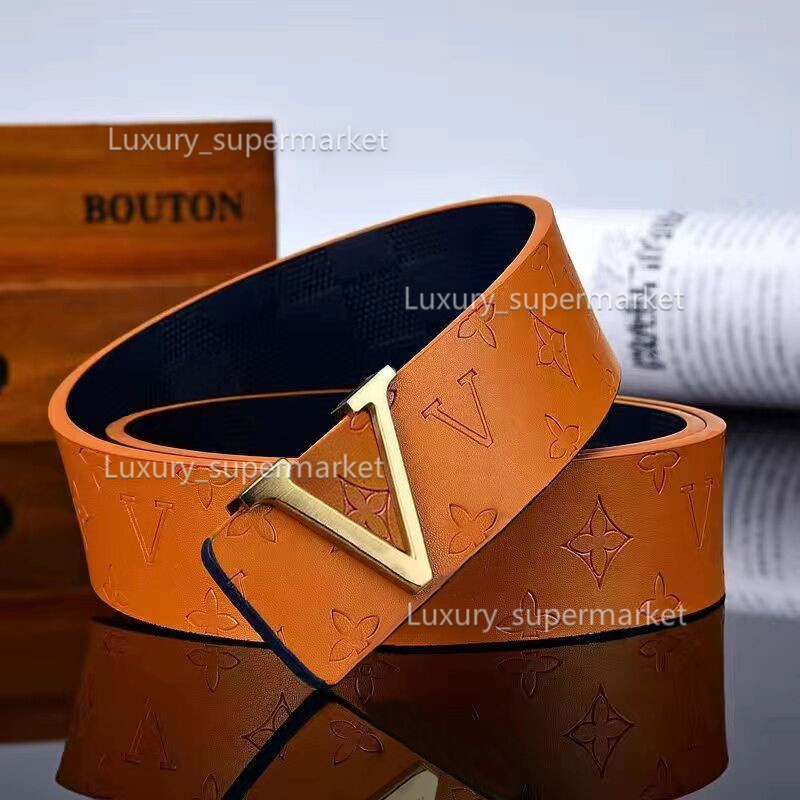 Fashion buckle genuine leather belt Width 40mm 18 Styles Highly Quality with Box designer men women mens belts AAA1274f