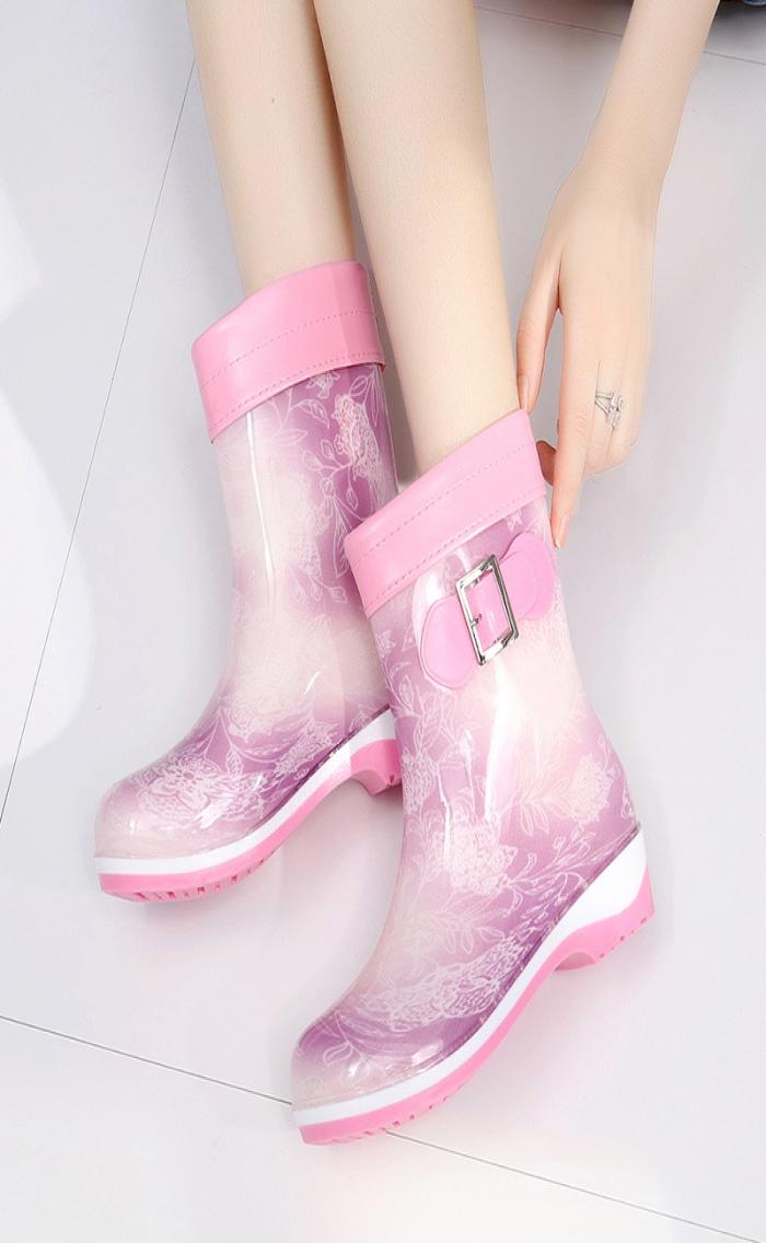 cute rain boots winter warm half boots casual big size 3641 waterproof jelly rubber shoes slip on ladies female work fo5919677