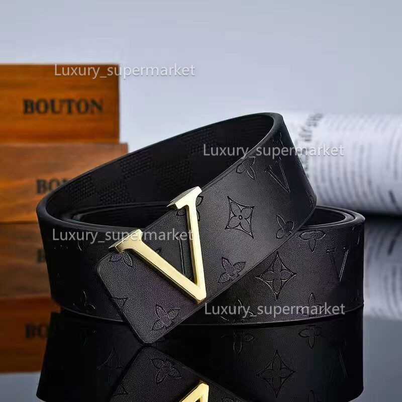 Fashion buckle genuine leather belt Width 40mm 18 Styles Highly Quality with Box designer men women mens belts AAA1274f