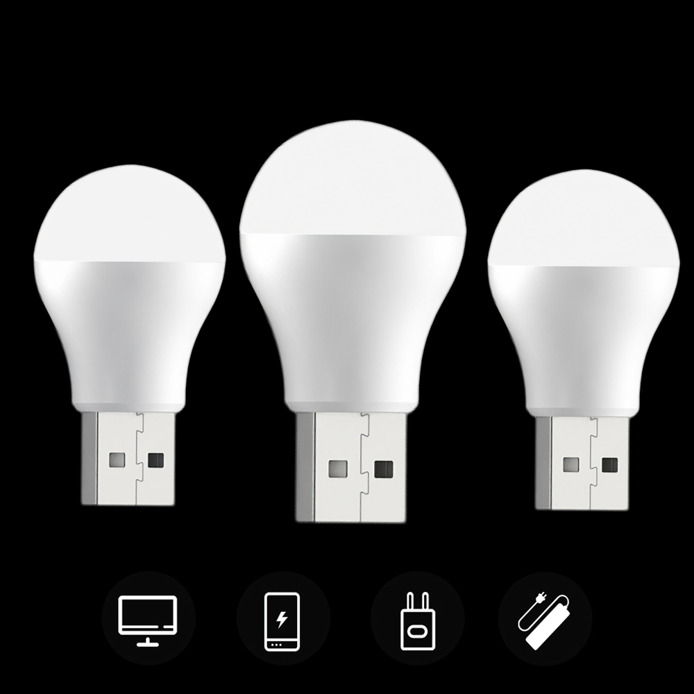 Sundries USB Plug Lamp Computer Mobile Power Charging USB Small Book Lamps LED Eye Protection Reading LightSmall Round LightNight Light WLL1853