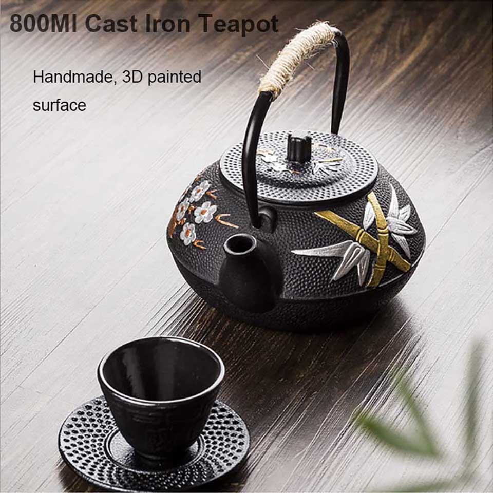 Китайский чугунный чайный чайник чайник из сливы чайники 800 мл 2023 Новый год.