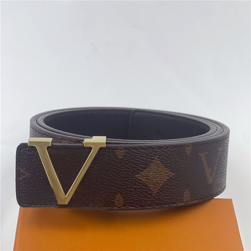 مصمم الحزام أزياء V Buckle Leather Belt Width 3 8cm 20 Style مع صندوق هدايا مناسب للرجال والنساء 276s