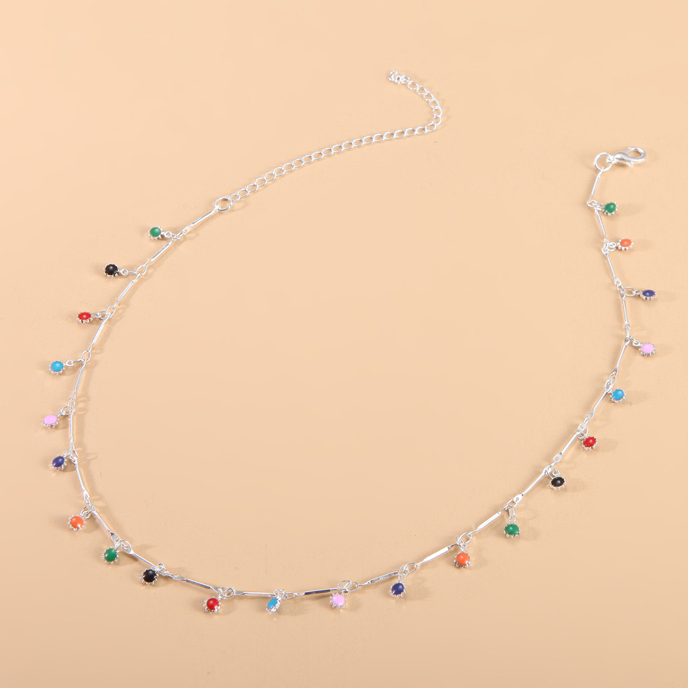 Collier de perles colorées bohème pour femmes breloques gland clavicule chaîne Chockers collier fait main bijoux cadeaux