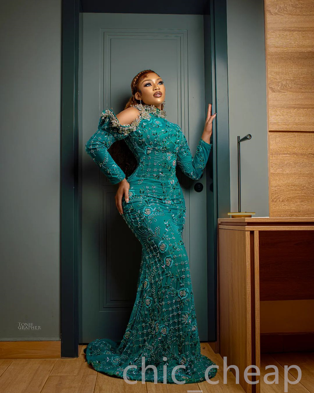 2023 ASO ASO EBI Mermaid الفخم الحفل الراقبي الفاخرة من الدانتيل البلورات المسائية في المساء الرسمي الحزب الثاني استقبال عيد ميلاد فستان ZJ706