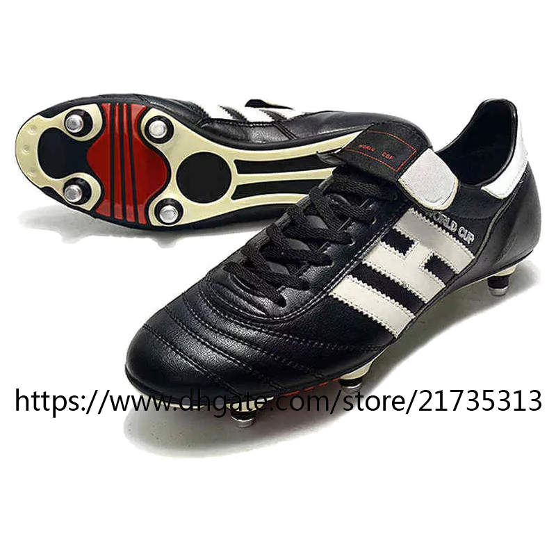 Качество подарочных пакетов Football Boots Copa Кубок мира SG футбольная обувь мужская черная белая мягкая кожа удобная тренажеры футбольные бутсы Scarpe Calcio размер US6,5-11,5
