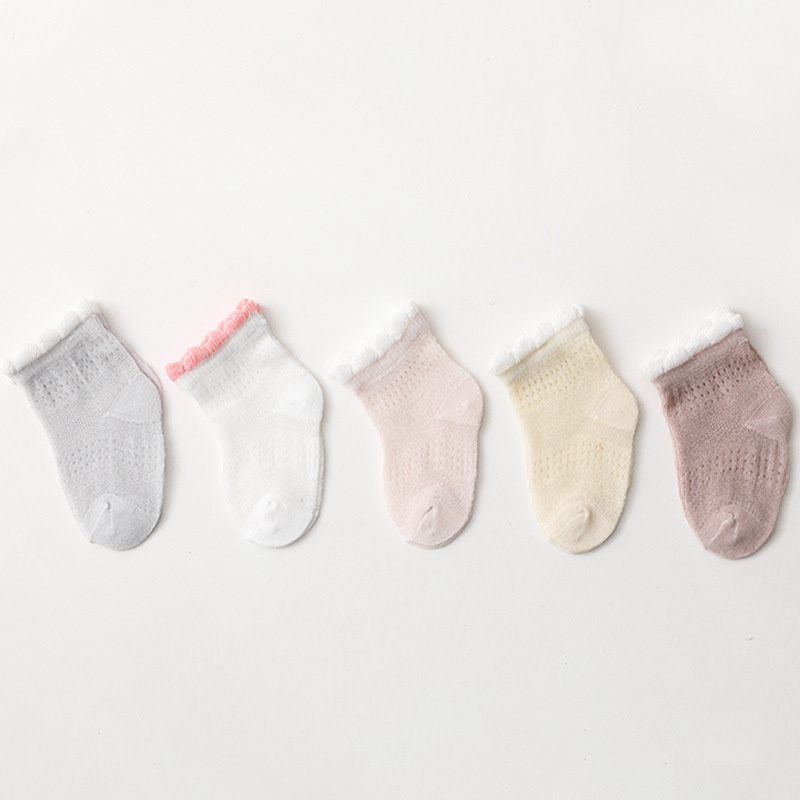 新しい5ペア/ロット幼児の赤ちゃんの靴下夏の赤ちゃんの靴下の新生児の男の子の靴下
