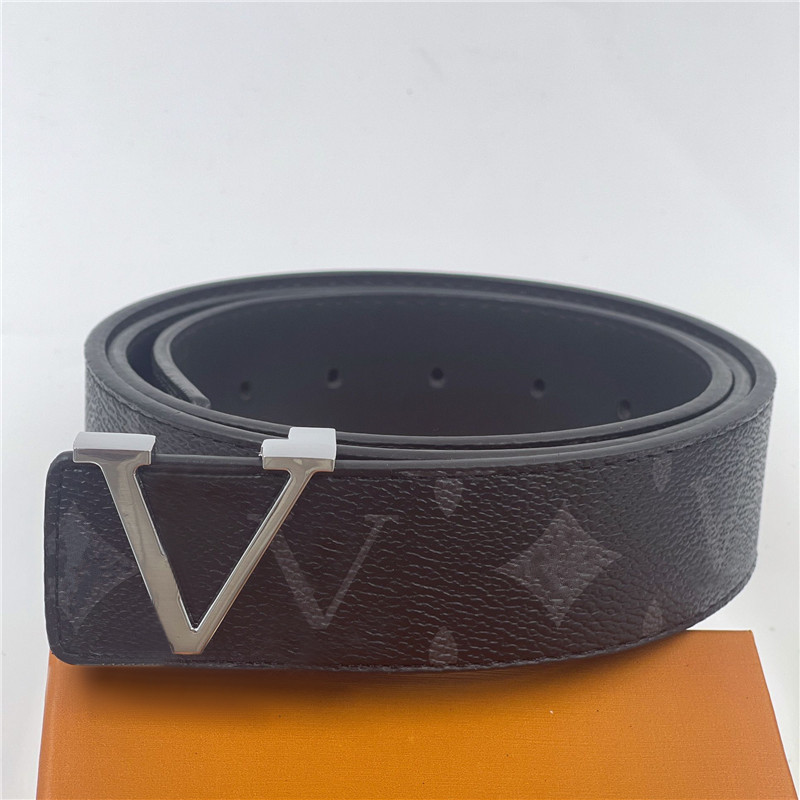 مصمم الحزام أزياء V Buckle Leather Belt Width 3 8cm 20 Style مع صندوق هدايا مناسب للرجال والنساء 276s