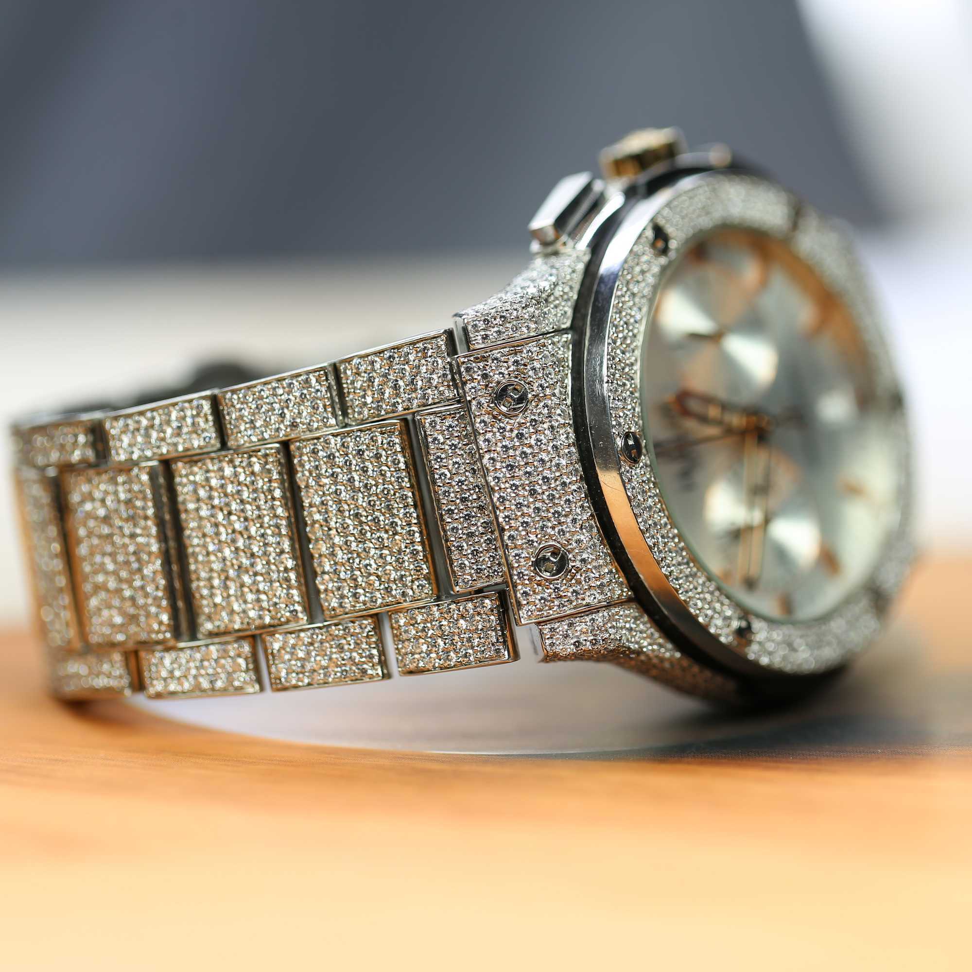 Autres montres Montres-bracelets glacés personnaliser la montre de luxe pour hommes en diamant faite à la main fabricant de bijoux fins VVS1 montre en diamantFPR8RKDV