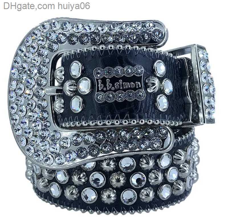 Мужчины женщины BB Simon Belt Luxury Designer Relt Retro Buckle Rifts Crystal Diamond Huiya06251F