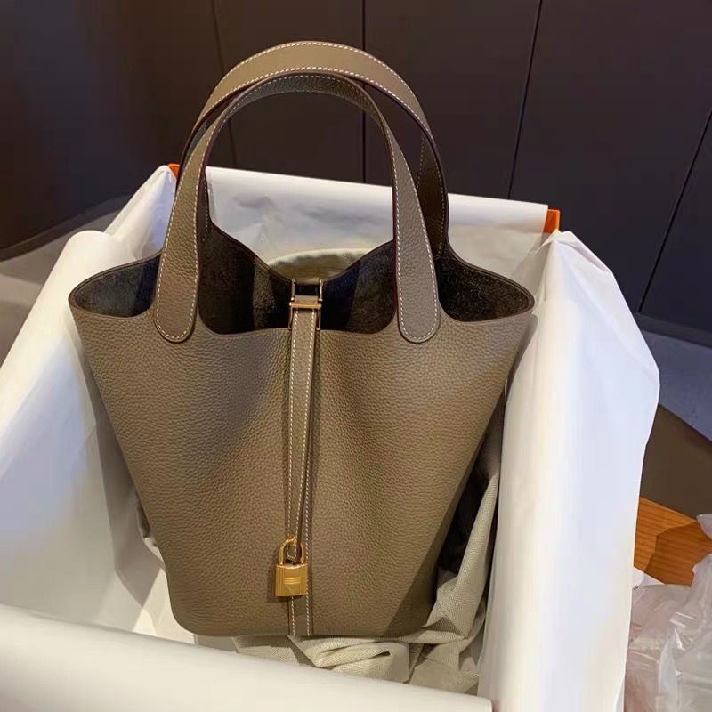 top handle handbag Women Leather Luxury Shoulder bag Woman Shopping bag Designer Tote Classical Bucket Bags Free pony and scarf