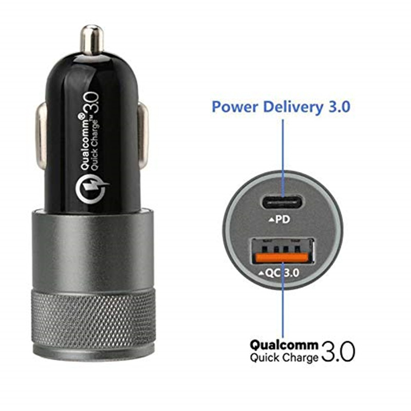 PD USB C充電器QC 3.0デュアルポートType-C Samsung S22 S21 iPhone 14 13 12 Xiaomi Mp3 Auto Power Chargersの高速充電カー充電器
