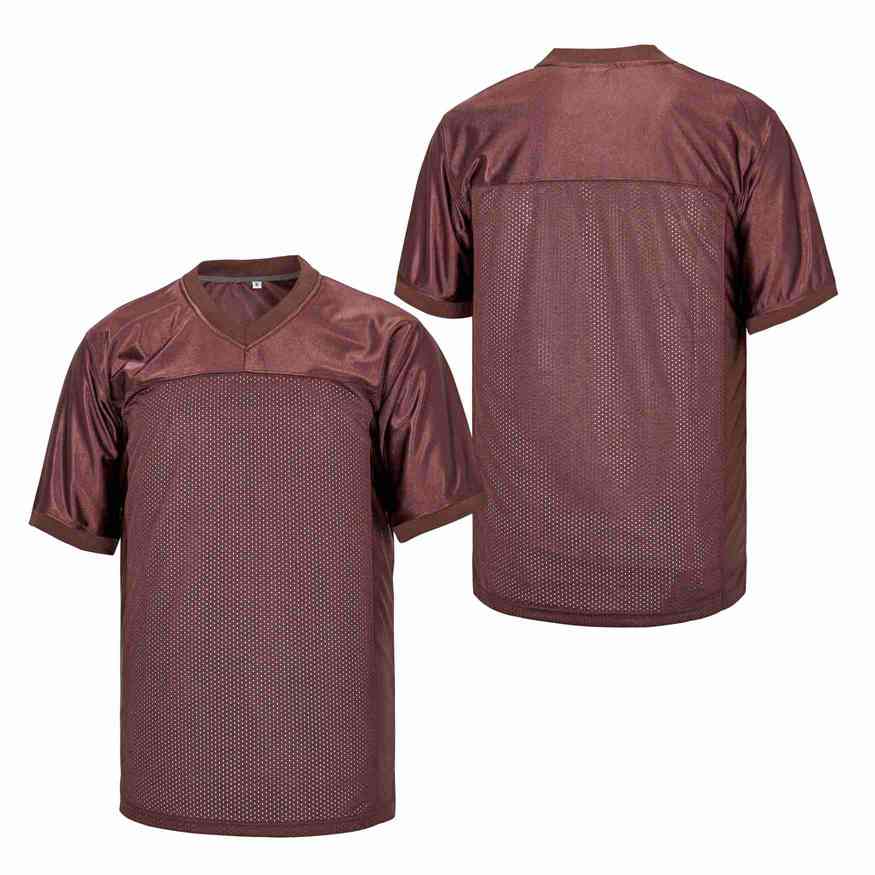 Blank American Football Jerseys for Men Adult Hip-Hop Hipster T-Shirt Practice Mesh Athletic Sports Uniform Tops Size S-3XL