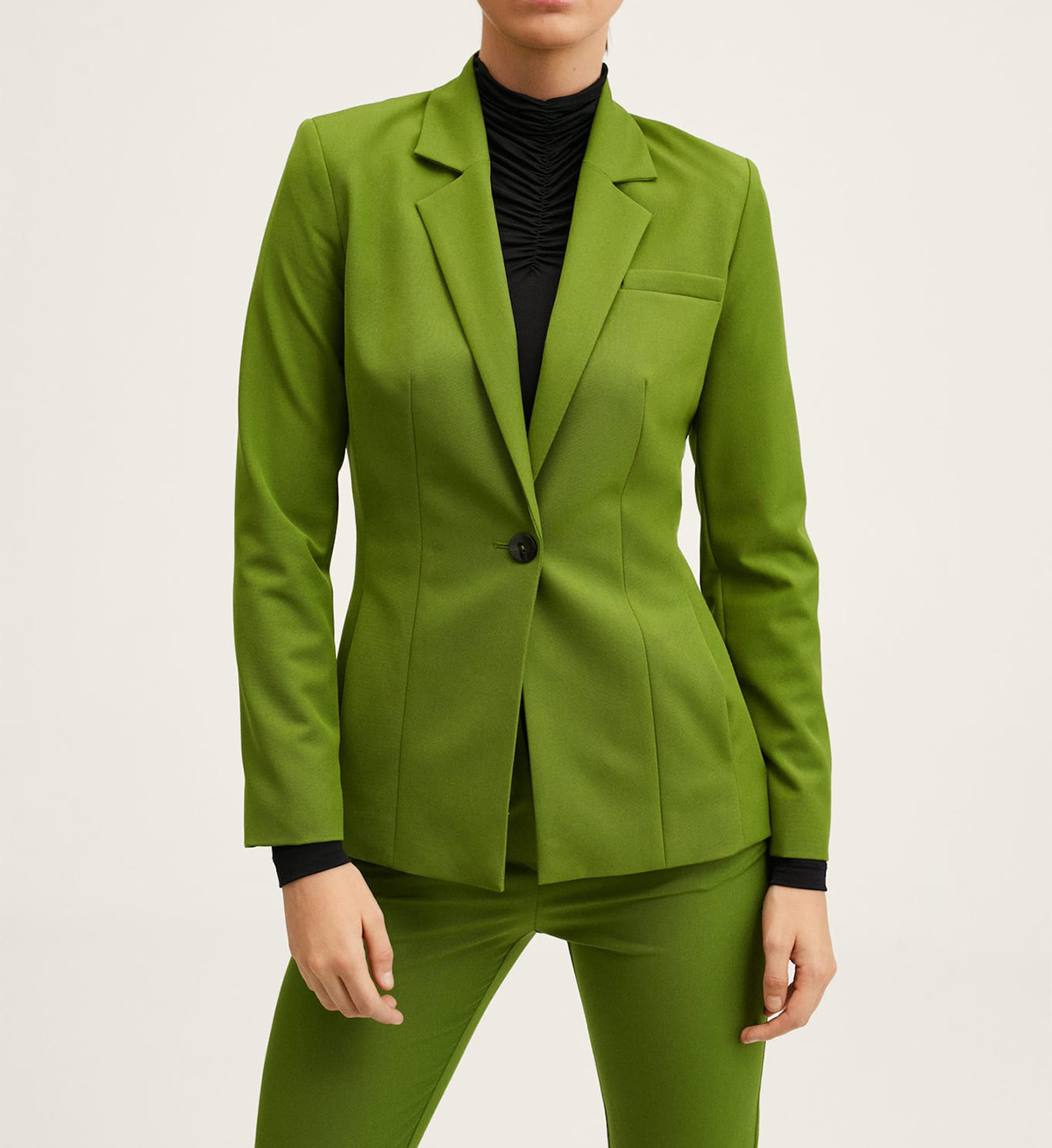 Femmes Blazer costumes automne hiver élégant solide à manches longues haut droit pantalon ample ensembles haut Streetwear