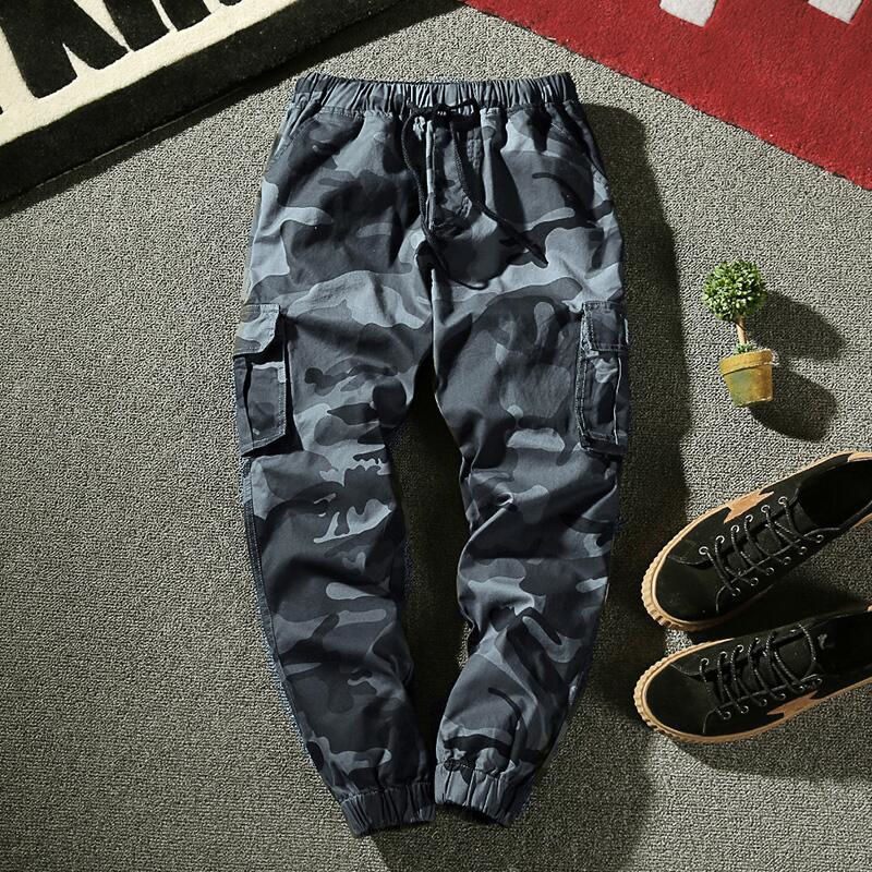 Herren Jogger Cargo Hosen Männer Harem Multi-Tasche Camouflage Mann Baumwolle Jogginghose Streetwear Casual Hosen Herbst Winter