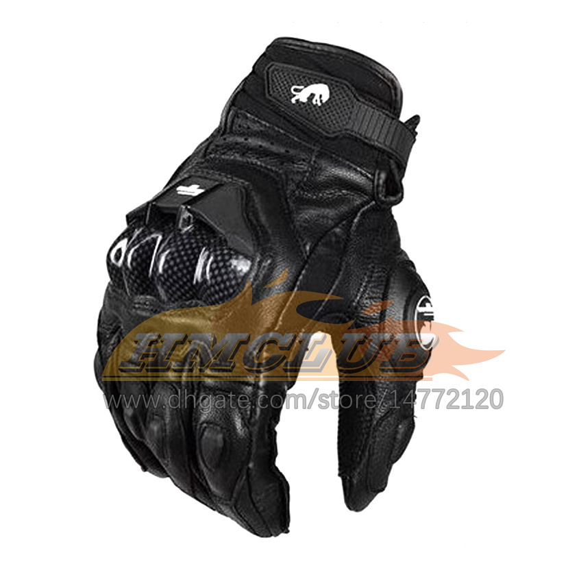 Gants de moto ST643 gants d'équitation respirants portables en cuir court chevalier gants incassables en Fiber de carbone