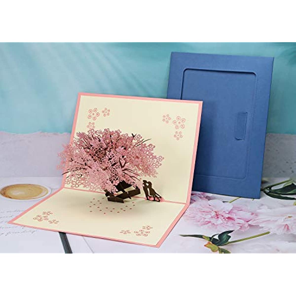 Карточка вишневого цвета всплыть 3D цветочная карта любовное письмо приветствие годовщины свадьба валентинка подарка на день рождения подарочная карта пустые канцелярские товары для своего его муж, жена