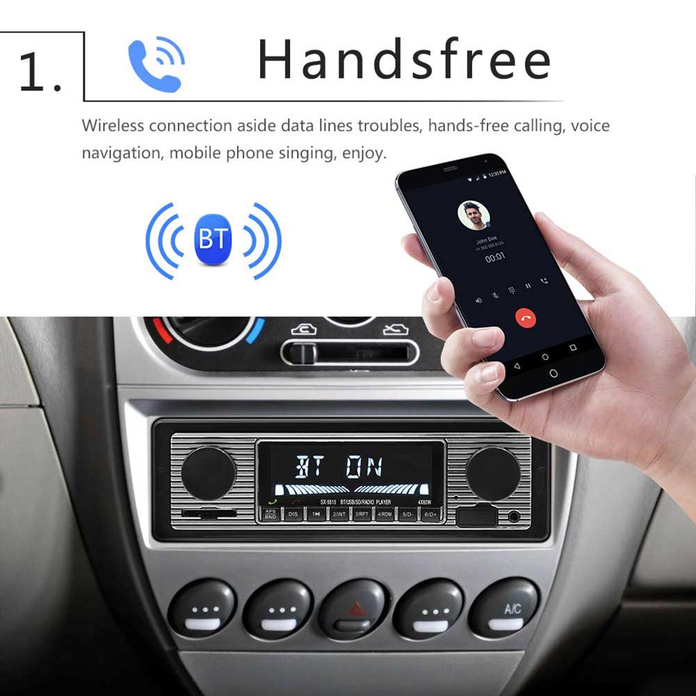 Bluetooth-compatibele auto geïntegreerde mp3-speler HD FM Radio Navigatie handsfree Call U Disk Card Aux Report met afstandsbediening