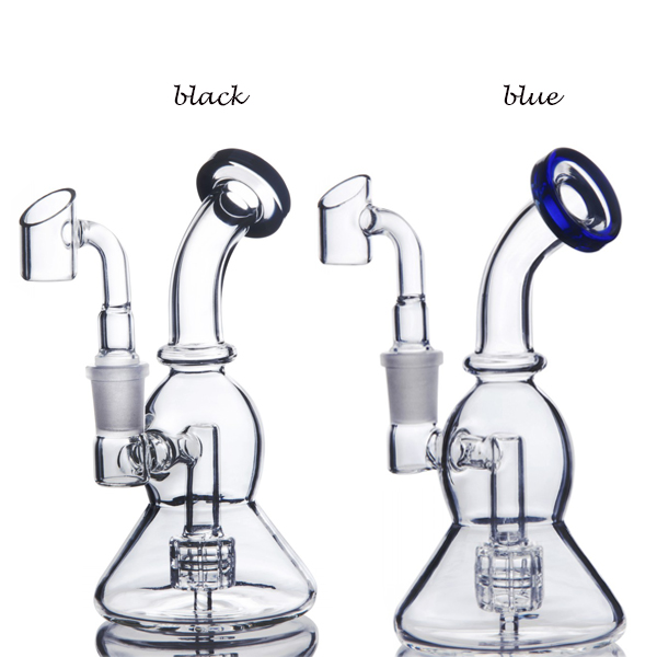 Narghilè Bong in vetro Pipa ad acqua Mobius Matrix Percolatore Occhiali Bubbler Dab Rigs Pipa da fumo Narghilè con ciotola da 18 mm 7,5 icnhs