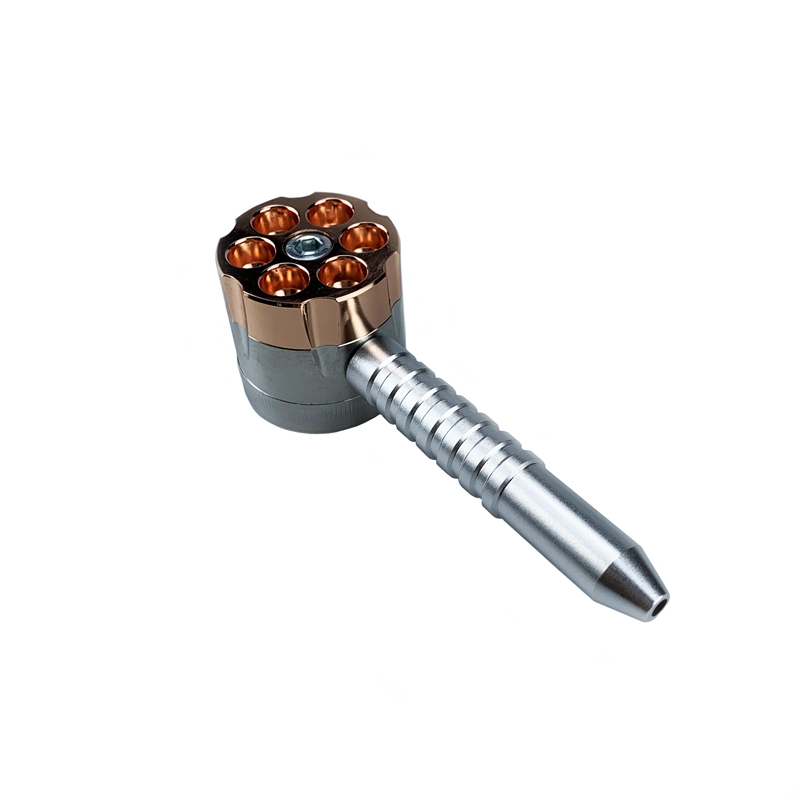 Cool Colorful Metal Alloy Multifunktion Pipes Bullet Cartridge Style Torra Herb Tobacco Grind Spice Miller Grinder Malning Portable Rotate 6hole Filter Smoking DHL