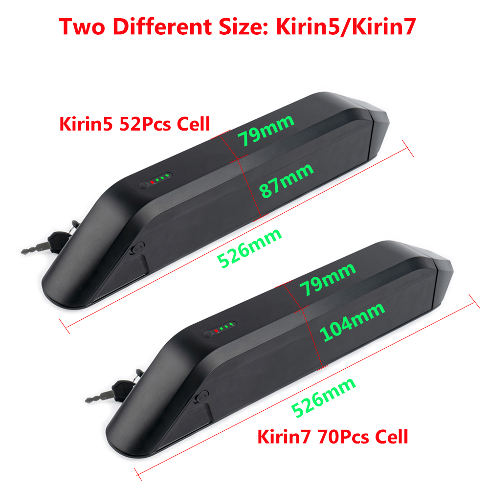 再発明Kirin Ebike Battery 48V 17.5Ah Himiway Ebike Batteries for Electric City自転車サイドリリース36V 52V 500W 750W 1000W