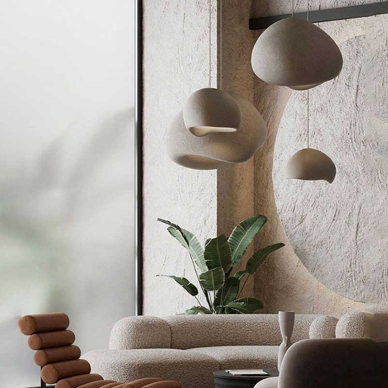 Decke Nordic Minimalist Wabi Sabi Wind Led Kronleuchter Wohnzimmer Esszimmer Wohnkultur Anhänger Lichter Schlafzimmer Bar Hängen Licht Fix305r