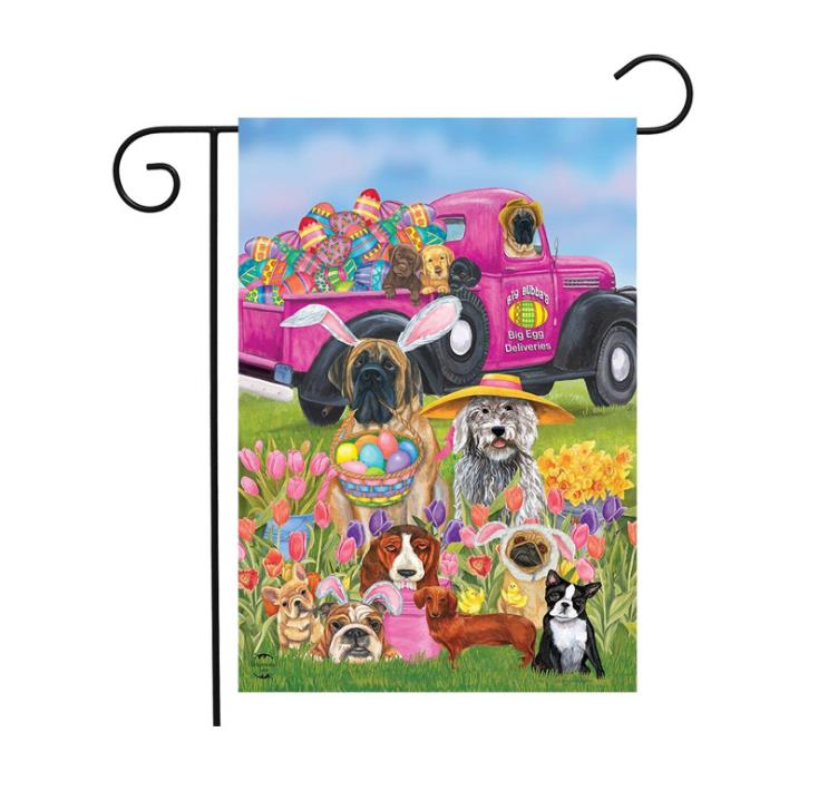 Easter Garden Flag Festivals Holidays Seasons Decorations Accessiories Party Cartoon Printing Banner Outdoor Yard Flags SN433