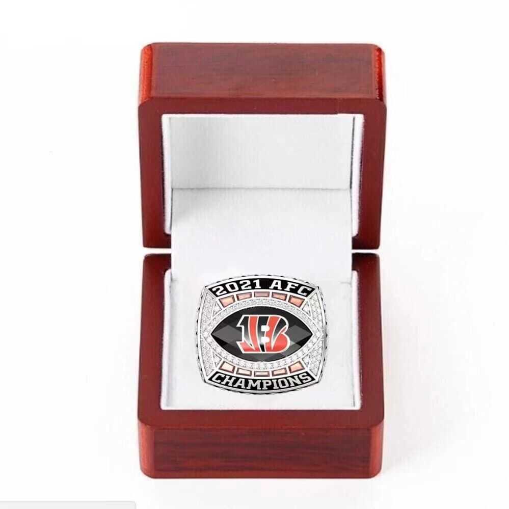 Anillos de clúster 2021 AFC DHAMPion Ring Cincinnati Bengal Tiger NFL2022 Nuevo anillo de alta calidad T2212052333