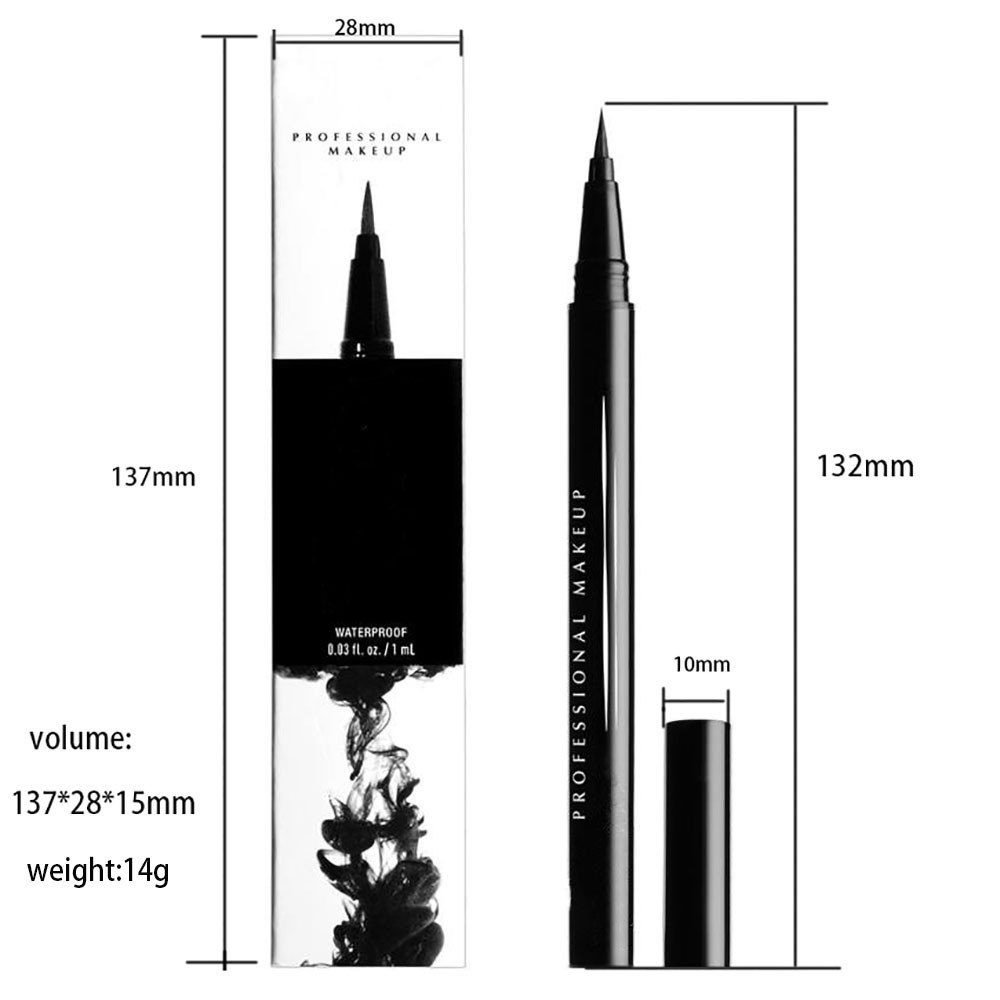 NY Eyeliner líquido preto Cosméticos Maquiagem Lápis de lápis à prova d'água para mulheres em 12 edições