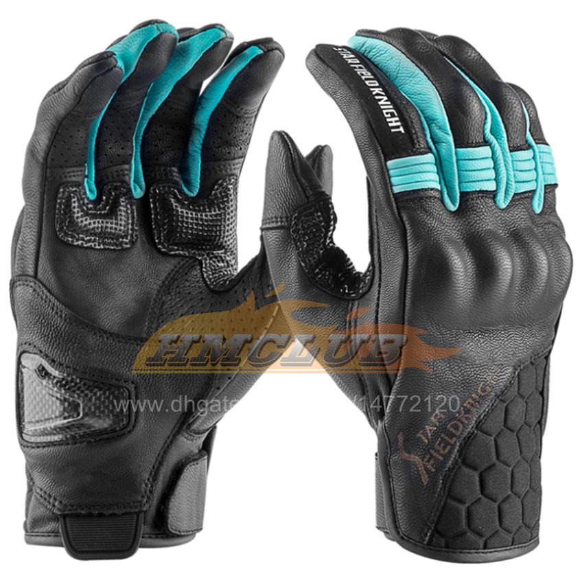 ST984 NYA REAL GOATSKIN LEATHER MOTORCYCLE GELARS TUCKNING RETRO Vintage Full Finger Knuckle Protection Men Motorcykel Racing Gear