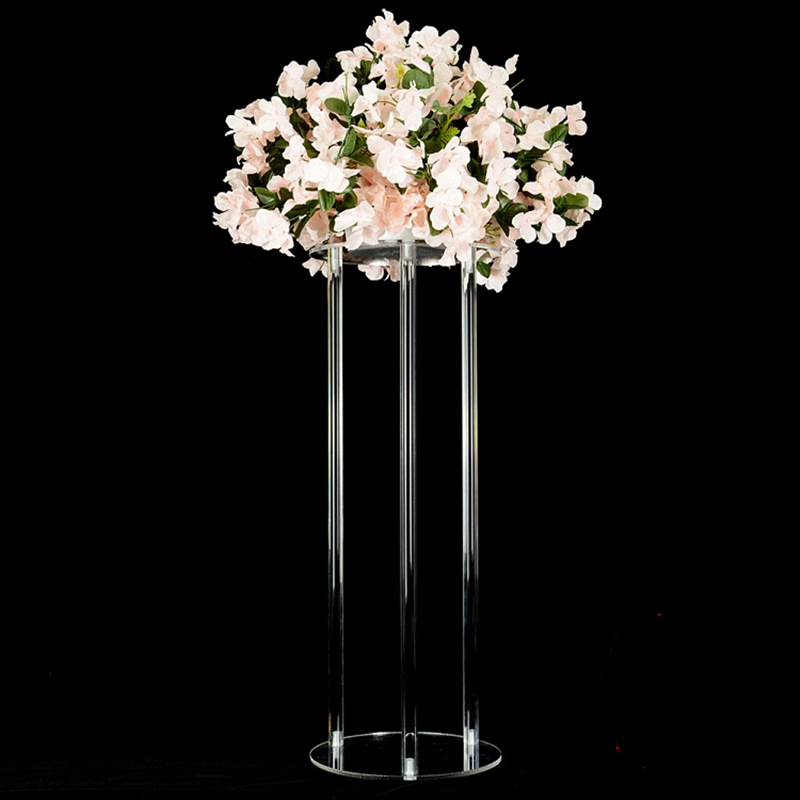 dekoracyjny stół kwiatowy 40 60 80 100 cm wysokość akrylowa krystaliczna droga ślubna główna centralna dekoracja imprezy