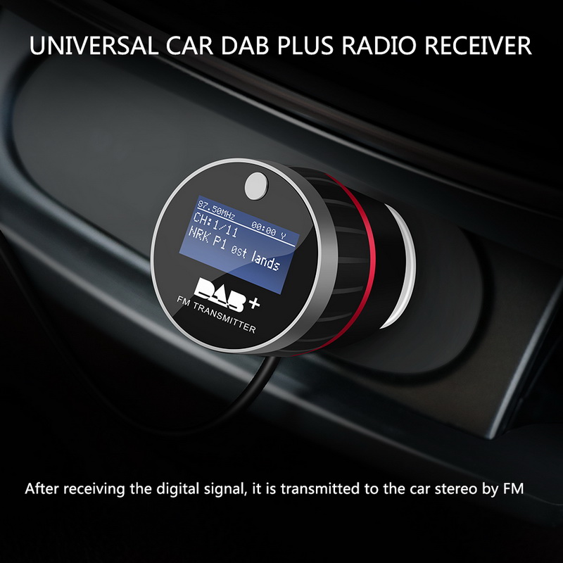 Car Radio Tuner Dab-приемник с FM-трансмиттером цифровой трансляции Hifi Антенна-сигарета более легкая акцептор интерфейса