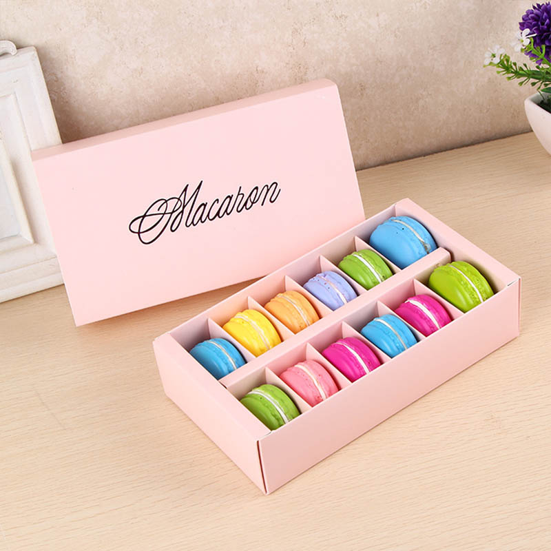 Macaron Packing Box Cookie Chocolate Pięknie pudełka na prezent wielką pojemność do pieczenia pudełko ślubne Przyjęcie weselne Dekoracja C1206