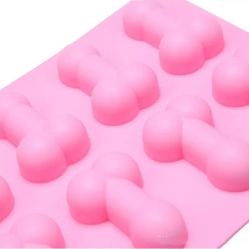 Silicone Ice Mold Funny Candy Biscuit Ices Mold Tray Bachelor Party Jelly Chocolate Cake Molds Household 8 Holes Baking Tools Mould