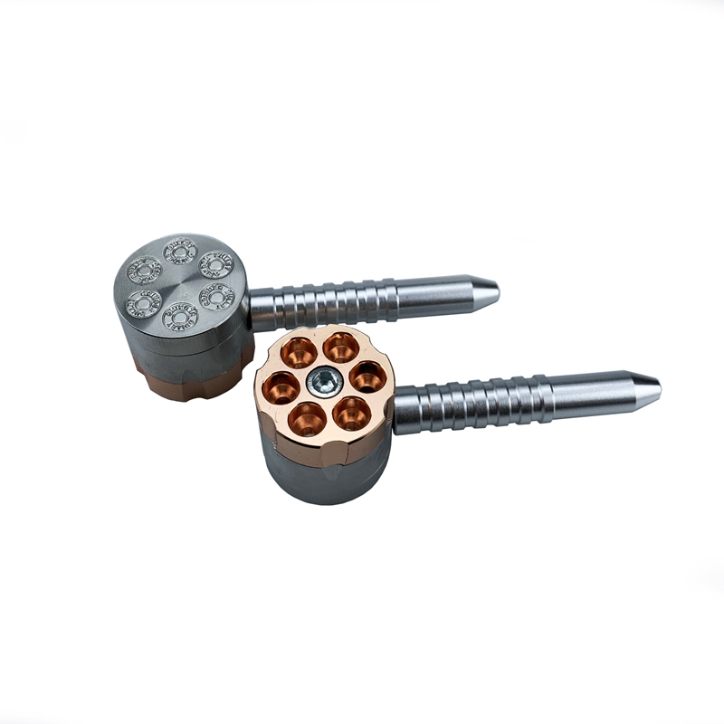 Cool Colorful Metal Alloy Multifunktion Pipes Bullet Cartridge Style Torra Herb Tobacco Grind Spice Miller Grinder Malning Portable Rotate 6hole Filter Smoking DHL