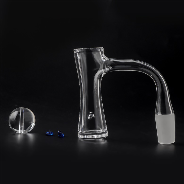 Full Weld Smoke Auto Spinner Quartz Banger Chanfrado Borda Bangers Prego com bolha de vidro Carb Cap 6mm Sapphire Diamond Insert para água de vidro Bong Dab Rig