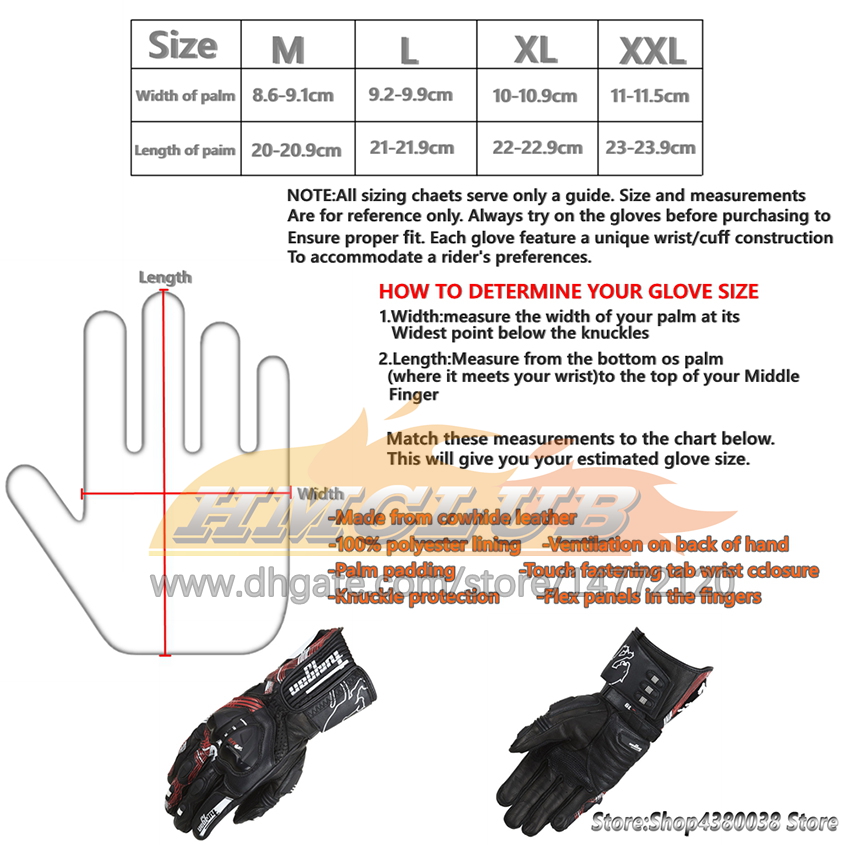 Luvas de motocicleta St643 Luvas de pilotagem respiráveis ​​de couro respirável Luvas de fibra de carbono curtas de fibra de carbono