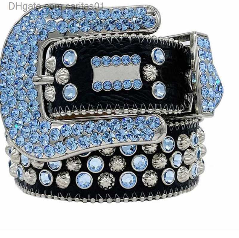 2022 Designer BB Belt Simon Ceintures pour hommes Femmes Ceinture de diamant brillant Noir sur Noir Bleu Blanc multicolore avec strass bling as257x