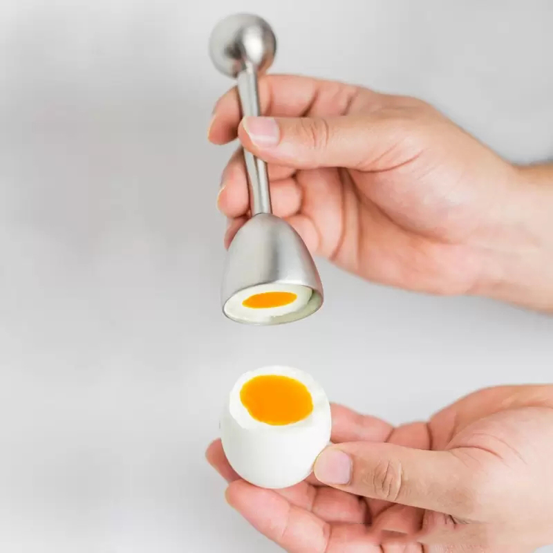 Latte in acciaio inossidabile Ugello Apriscatole gusci d'uovo Taglierina uova Topper Apriscatole Utensili aperti crudi bolliti in metallo Utensile da cucina creativa