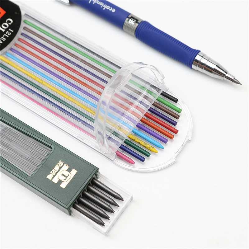 mm Mechanical Pencils Set B Automatic Student Graycolor Pencil Leads School Pens Supplies Office Kawaii Stationery