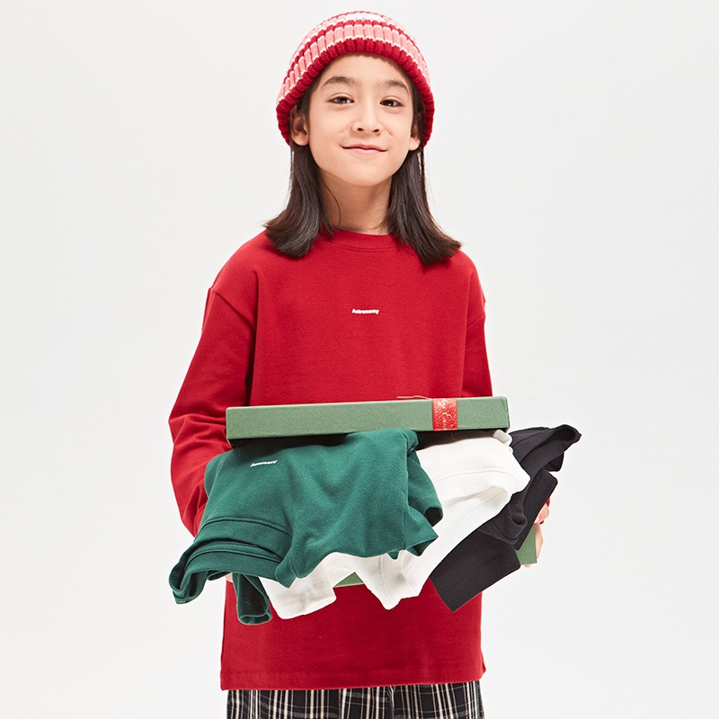 Mode Winter Kids Kleidung Baumwolle Langarm Dicke T-Shirt Frühling Fall Pullover Jungen Mädchen Kausaler Kinder Kleidung Jugend Top grün rot weiß schwarz 130-1 a9ud#