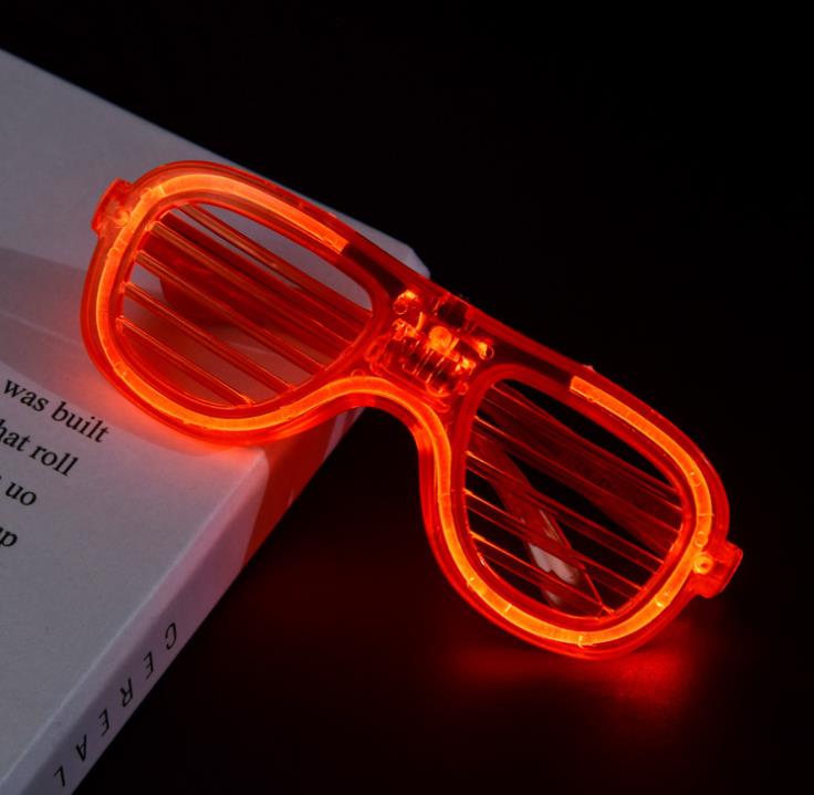 Party Supplies LED Light Glasses Flashing Shutters Shape Glasses-LED Flash Glasses Sunglasses Dances Festival Decoration SN434