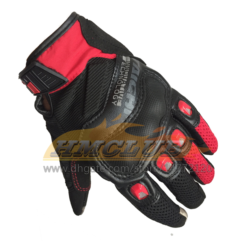 ST641 Touch Screen Motorcykel Full Finger Knight Riding Gloves Summer Mesh Motobike Gloves Racing Guantes Moto Size S M L XL