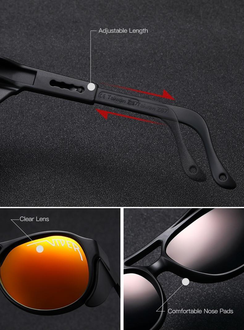 Outdoor Eyewear UV400 HD Clear Lens TR90 Polarizing Explosion Proof Protect Eyes Designer Fashion Sports Off Road Cycling Sunglasses Goggles Women Men