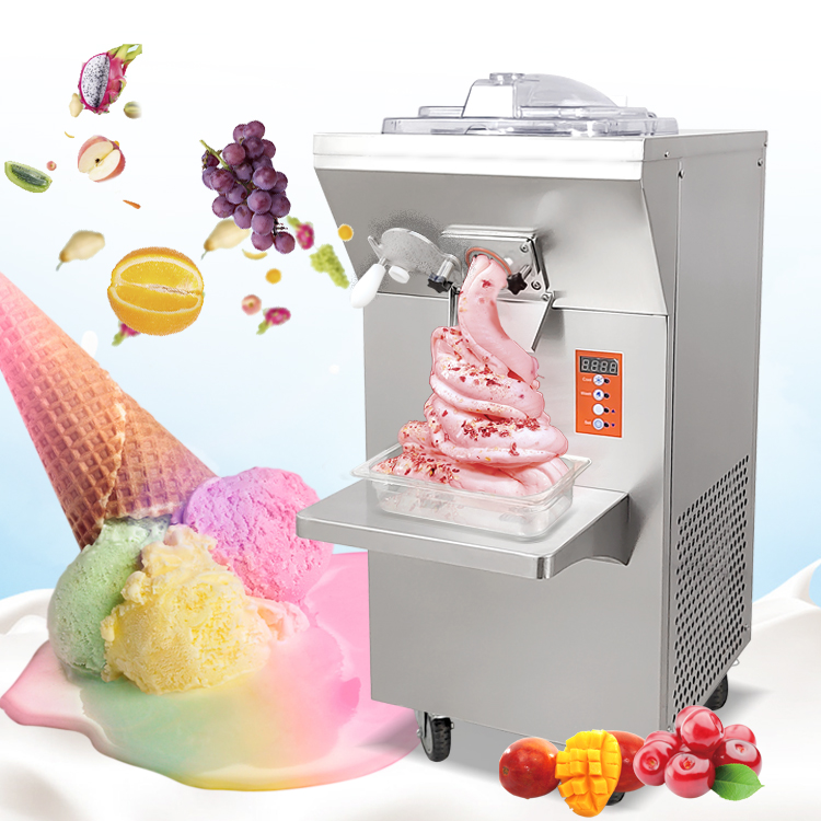 Gelato ice cream making machine floor standing for fresh fruist and nut italian gelato sorbet vertical model and with automatic positive inversion extaction