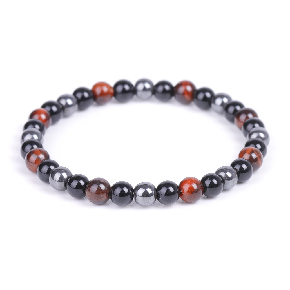 6 mm natuurlijke roodblauw groen kleuren tijger oogsteen hematiet kralen armband voor vrouwen mannen yoga sieraden