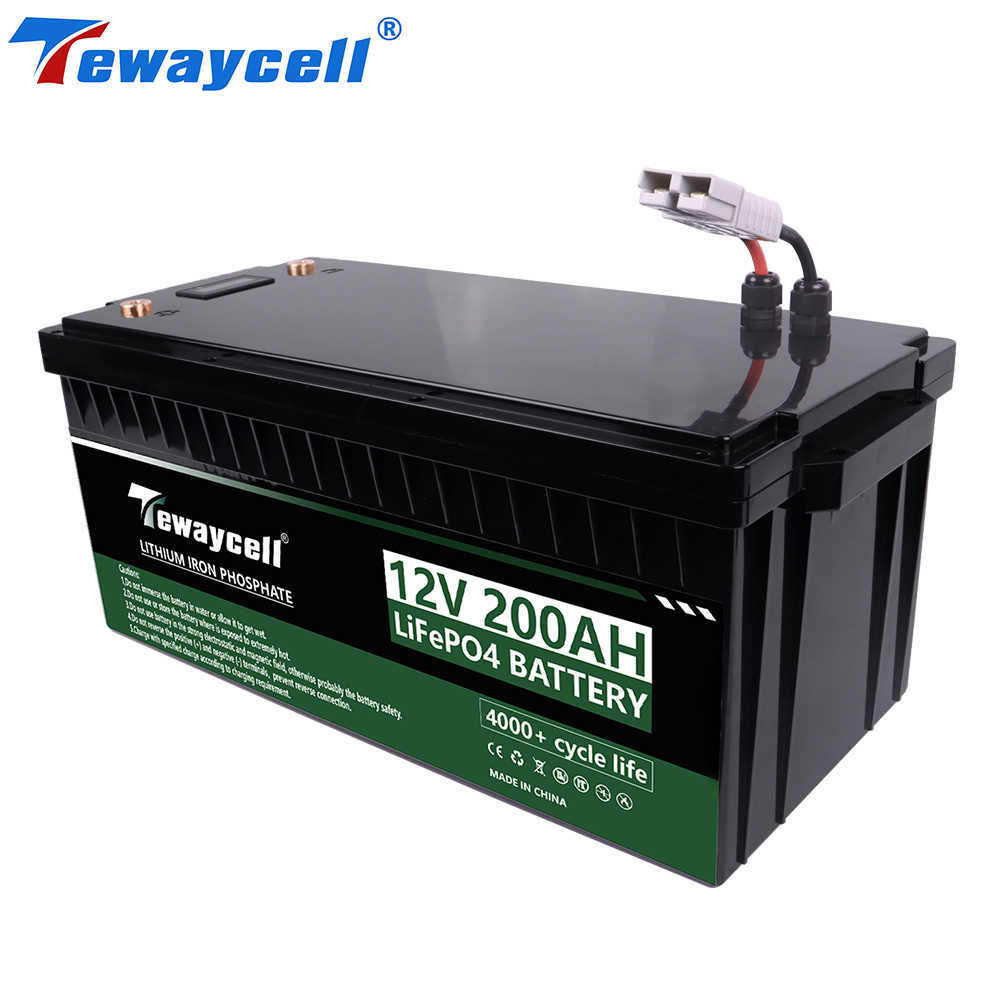 24V 200Ah 2S1P 12.8V Lifepo4 batterie au lithium fer phosphate intégré BMS système d'alimentation solaire RV moteur de pêche à la traîne EU US TaxFree