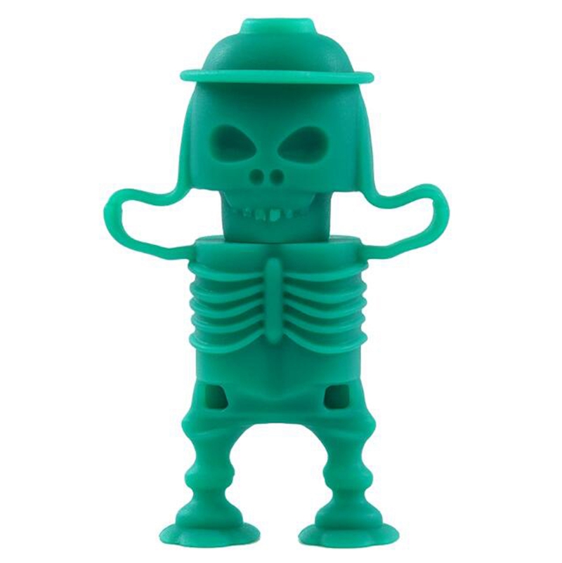 Colorful Silicone Skull Ghost Head Style Pipes Thick Glass Dry Herb Tobacco Filter Catcher Taster Bat One Hitter Stand Handpipes Smoking Cigarette Holder Tips