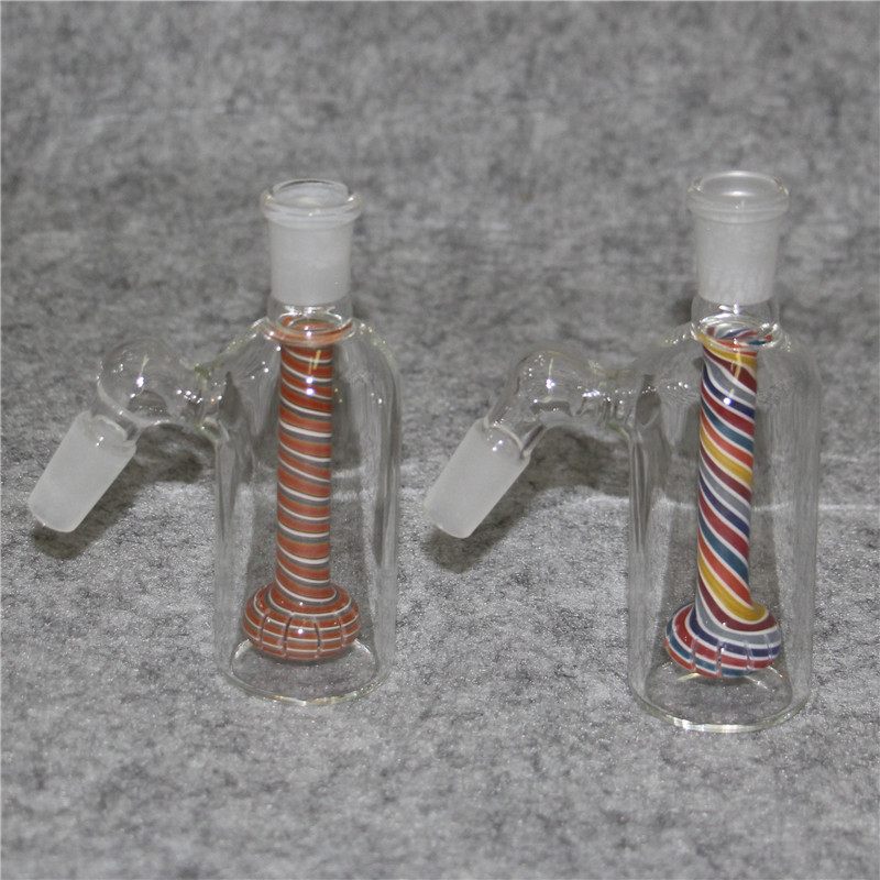 Narguilé bang Ash Catcher Bras de filtre à 90 degrés Arbre Perc 14mm 18mm d'épaisseur Ashcatcher Percolateur Glass AshCatchers