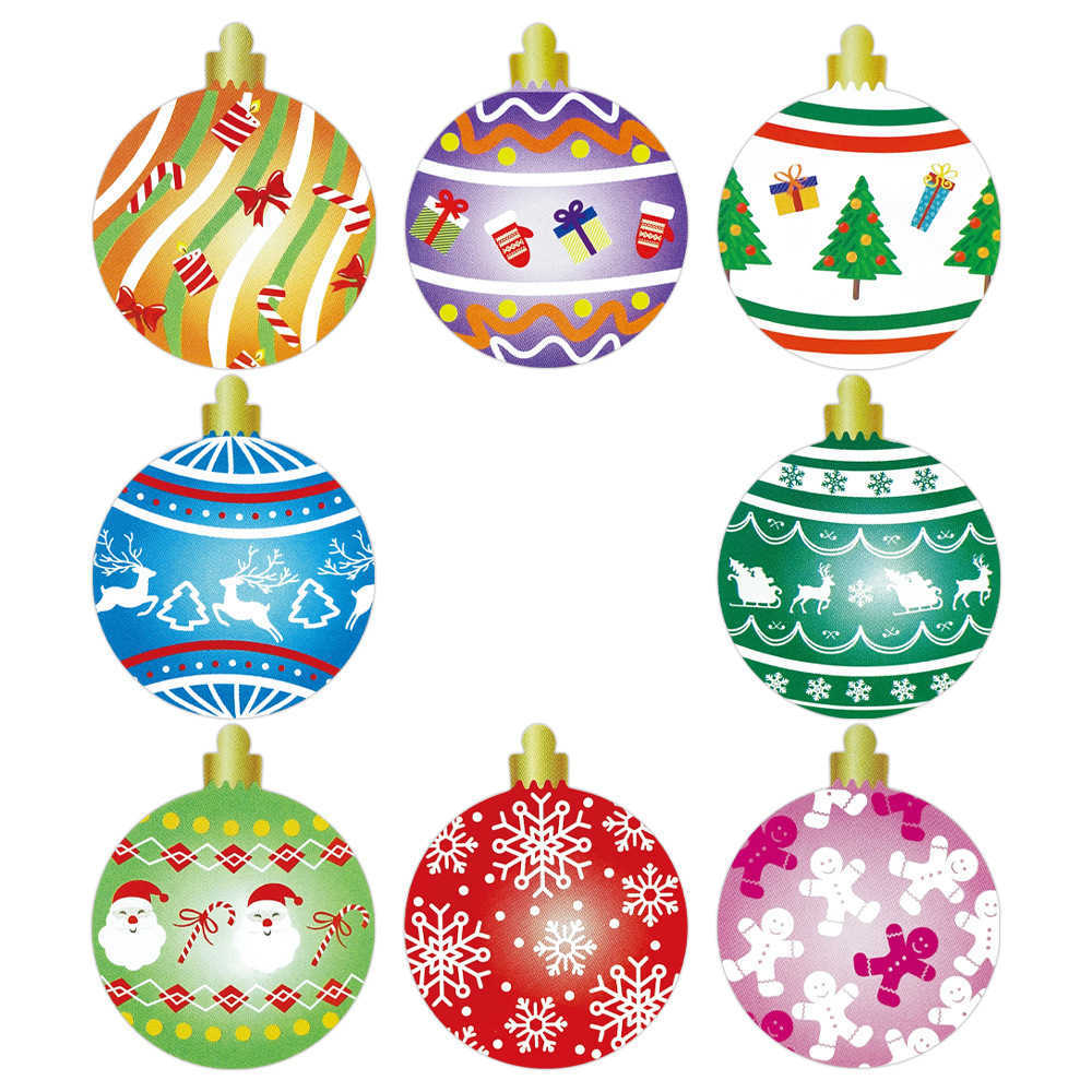 100-Colorful Balloon Sticker 8 Designs for Christmas Party Gift Decorazione della finestra Scatole regalo di Natale grazie adesivo decorativo